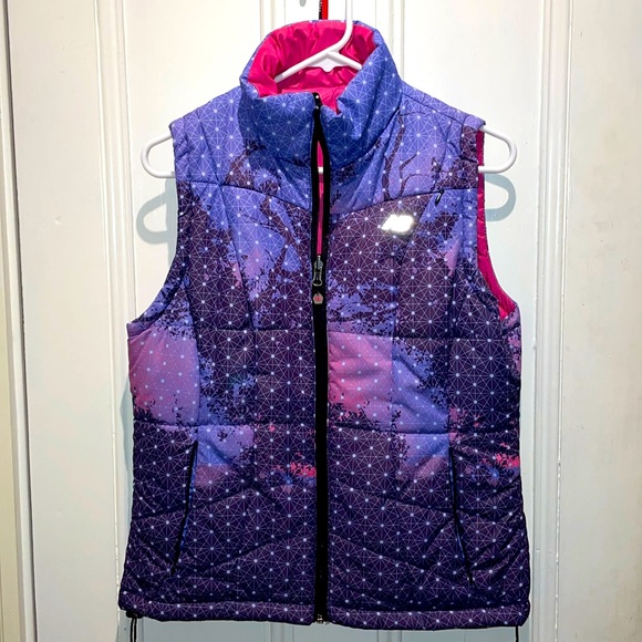New Balance Reversible Quilted Puffer Vest Ladies S EUC - Picture 1 of 9